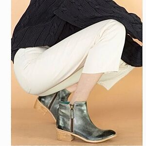 Bed Stu Roan Liz Leather Ankle Chelsea Boots Size 6 Black Epica Wash